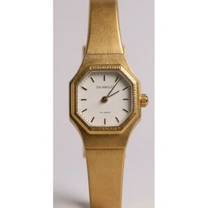 Vintage Bulova Quartz Octagon Bezel Gold Tone Women's Watch
